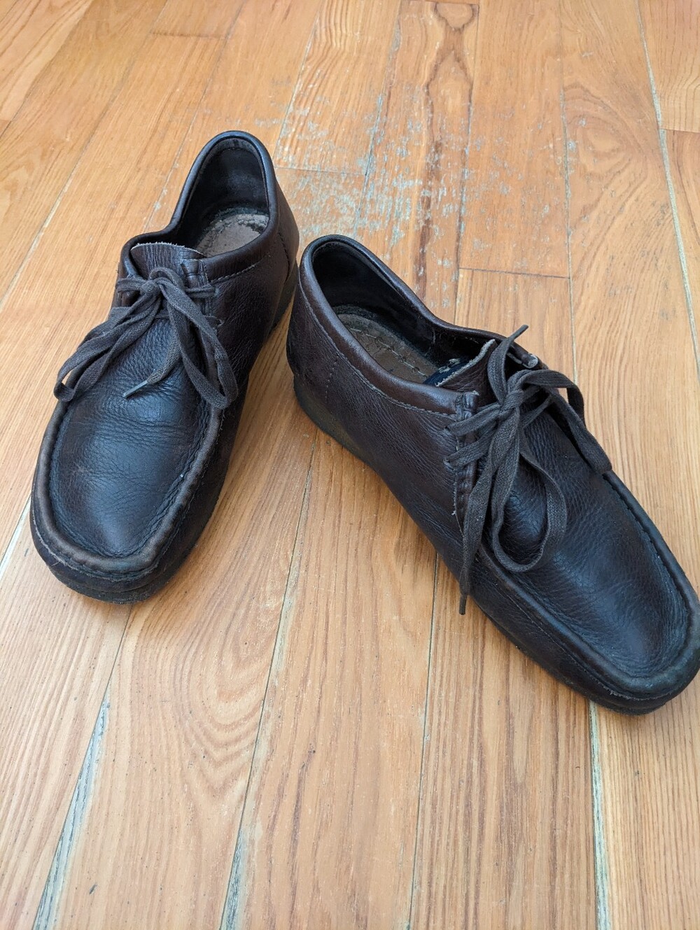 Vintage Clark’s Wallabees Brown Leather Boots Size 10.5